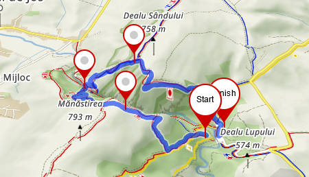 Cheile Turzii trail map